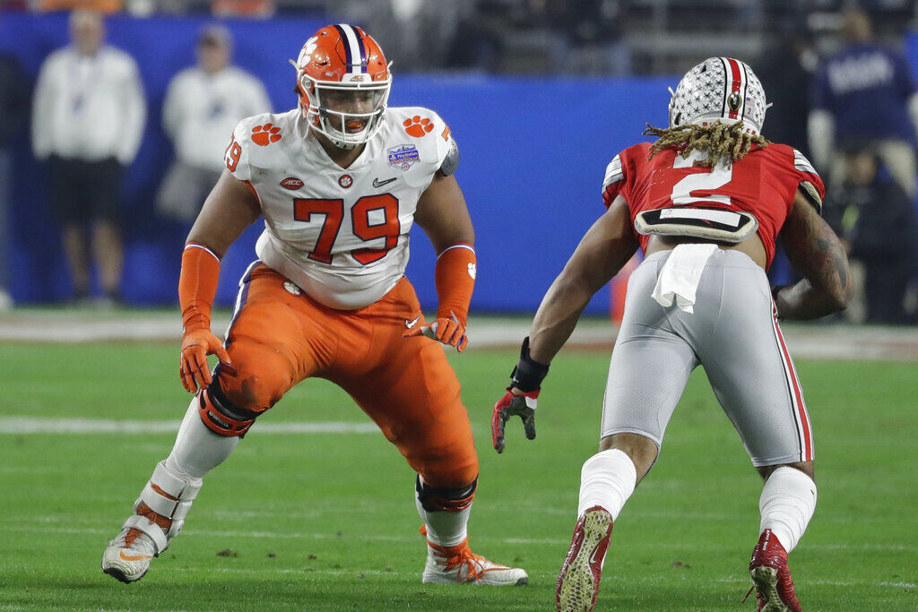 BONUS. Jackson Carman (Jr., Clemson, 6-5, 335)